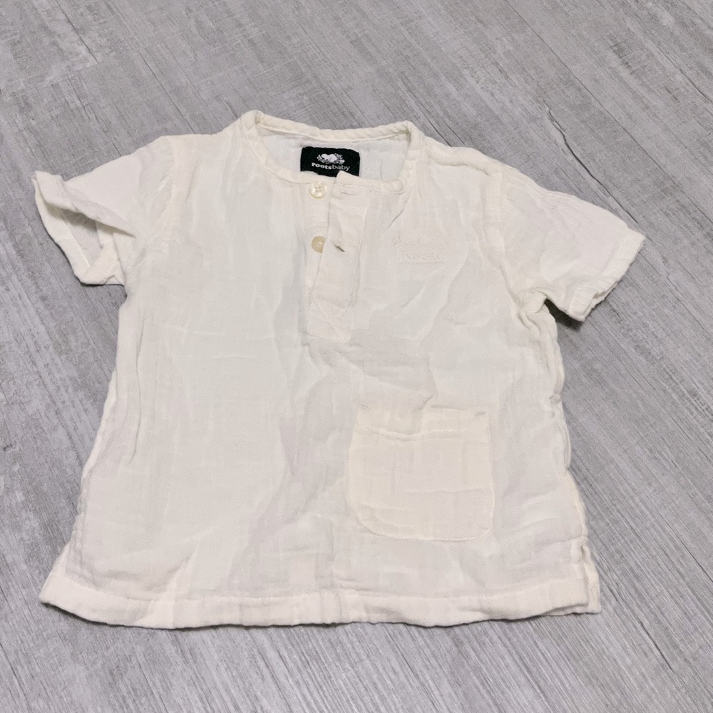 Roots White T Shirt